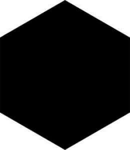 Codicer 95 Basic Hex 25 Black 22x25 Напольная плитка