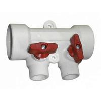 Kalde Коллектор без воздухоотводчика 2вых./ручки красные 40 х 20